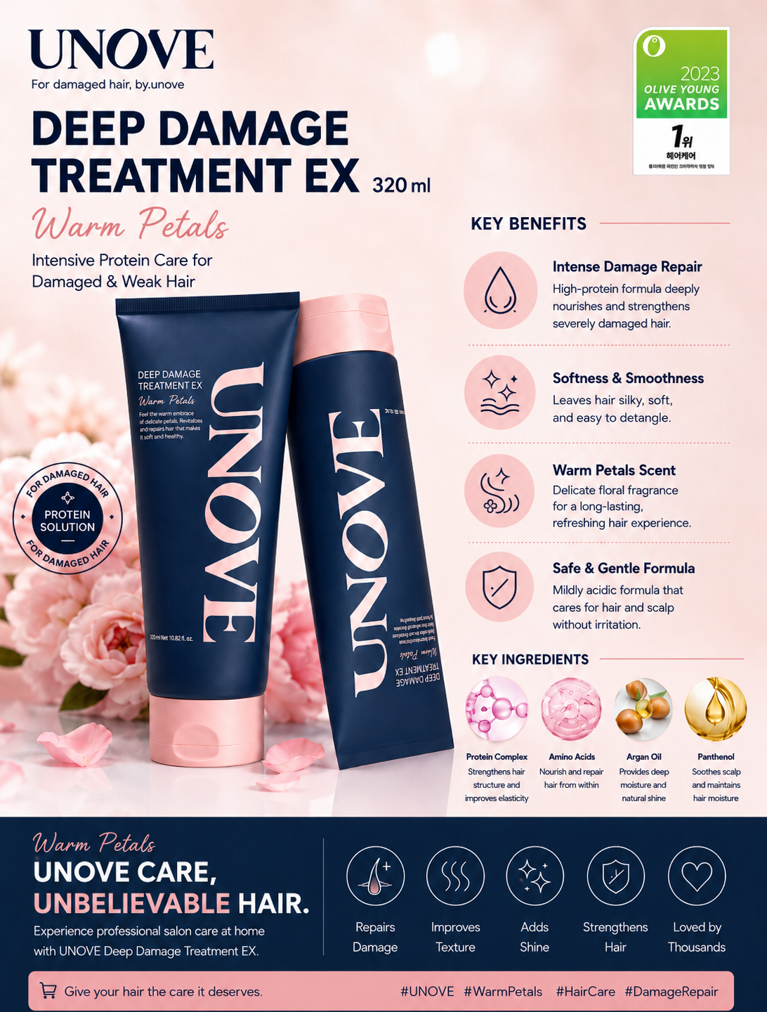 UNOVE Deep Damage Treatment EX  320ml